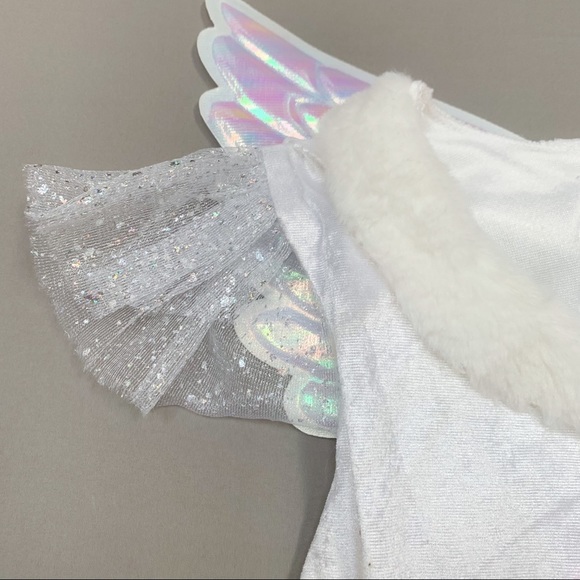 Girls RAINBOW UNICORN PEGASUS dress costume, girls L 10-12. - Picture 6 of 11